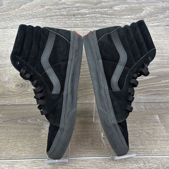 Vans Sk-8 Hi Black Suede Women’s Sz 7.5 High-Top Lace Up Skateboard Sneakers - Picture 9 of 10